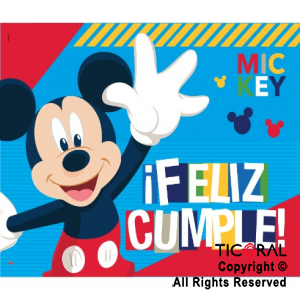 MICKEY AFICHE FELIZ CUMPLE x 1